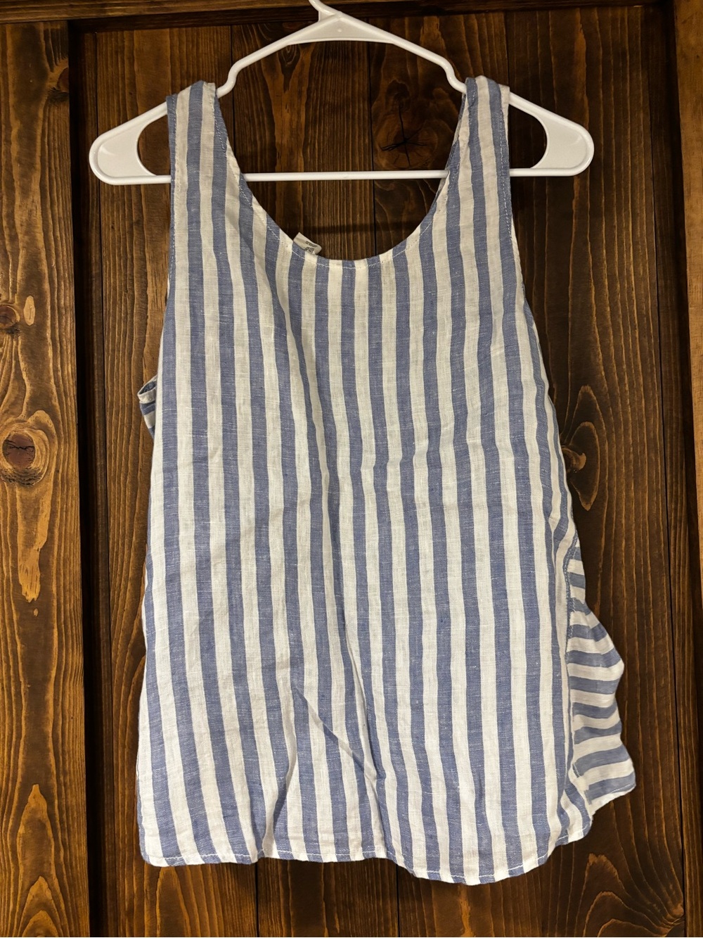 Nicole Miller New York 100% Linen Striped Tank Medium